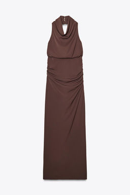LONG HALTER DRESS WITH OPEN BACK - Zara фото 28