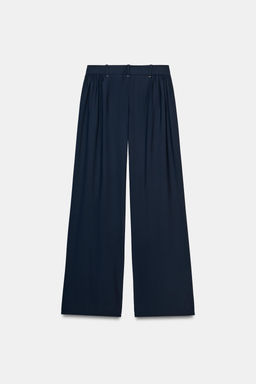 ZW COLLECTION PLEATED WIDE-LEG TROUSERS - Zara фото 13