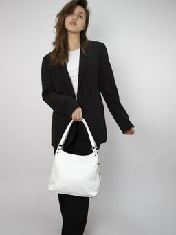 LACCOMA сумка C0850H-белый натуральная кожа хлопок фото 3