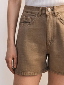 Джинсовые шорты А-силуэта с эластичным поясом ZR2605092307-62 / Zarina