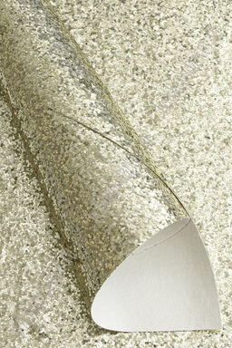 Кожзам с крупными блестками А4 (5 листов) SF-3933, бежевый