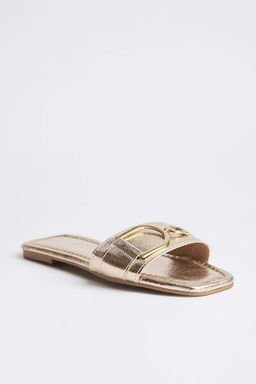 Trendyol Shoes Bej Metal Aksesuar Detayl? Kad?n Terlik TAKSS25TE00015 - Trendyolmilla фото 20