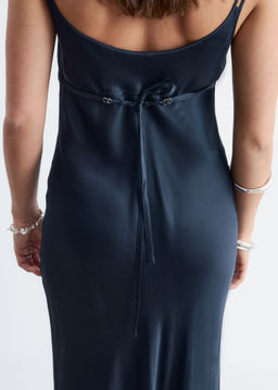 Vestido lencero midi con doble tirante - H&m фото 4