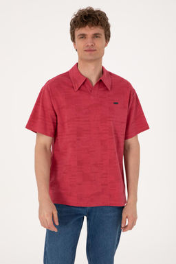 Erkek Comfort Fit Ka__k Yaka Vi_ne Ti__rt Sepette S_rpriz _ndirim