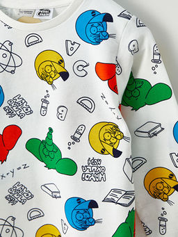 Bisiklet Yaka Kral ?akir Bask?l? Uzun Kollu Erkek ?ocuk Sweatshirt - Waikiki фото 2