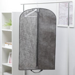 Чехол для одежды, 60×100 см, спанбонд, серый