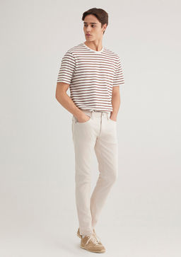 Jake Ekru Comfort Gabardin Pantolon - Mavi фото 2