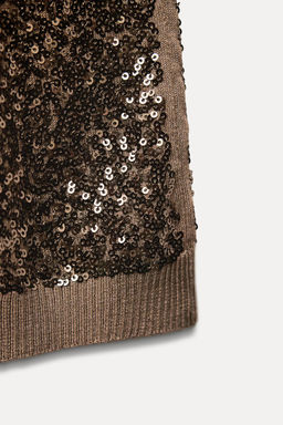 SEQUINNED KNIT TOP - Zara фото 7
