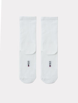 Цена за 5 пар! Носки унисекс белые с силиконовой пяткой белый 559UN-1910