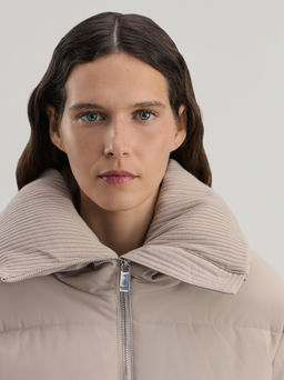 Куртка женская с широким вязаным воротником / Zarina  фото 6