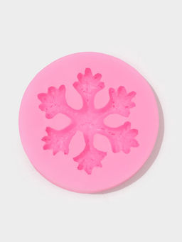 Молд для заливки новогодний Снежинка, силикон, d=6.7 см, розовый - Simaland фото 2