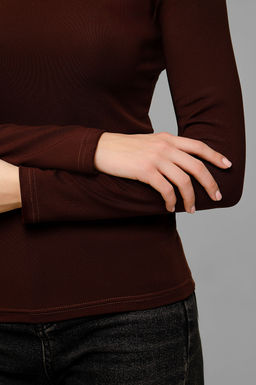 Арт.12803/2 Водолазка женская  42-50 (5 шт) Цвет:шоколад