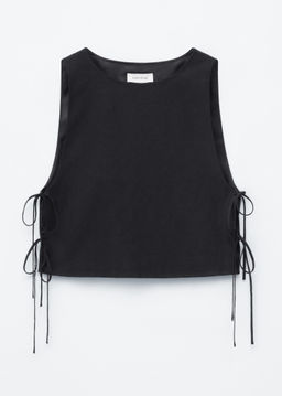 Cuello tejido tipo babero