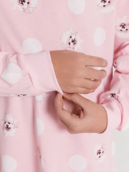 Сорочка ночная для девочек розовая с принтом собачки - Mark formelle фото 5