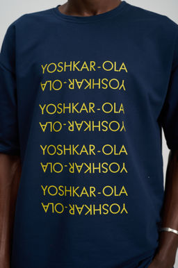 Футболка оверсайз унисекс " YOSHKAR-OLA" синий