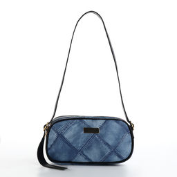 Сумка женская кросс-боди на молнии, 20.5×6.5×11.5 см, синяя