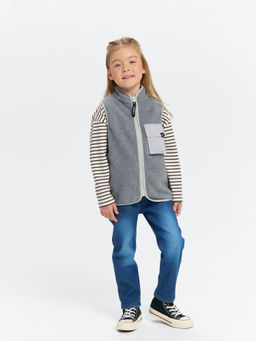 Жилет флисовый Серый меланж - Bungly фото 9