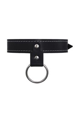 Ошейник Pecado BDSM, однослойный Pecado BDSM, узкий, натуральная кожа, черный