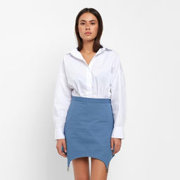 Юбка мини женская джинсовая MIST: Denim, размер 46, синяя