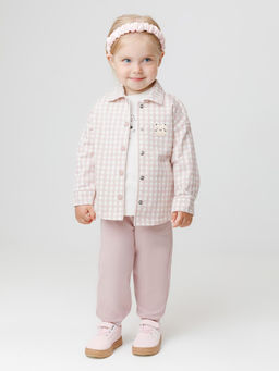 КР 400815/розовый лед к597 брюки д/дев яс