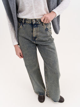 Джинсы Wide fit "Серо-голубые" женские