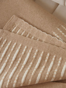 Плед из кашемира 39020 бежевый