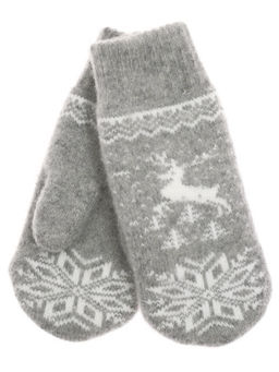 Варежки женские "Олень и снежинка" КРУГ 3479-3