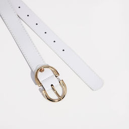 Ремень женский, ширина 3 см, винт, пряжка металл, цвет белый - Simaland фото 2