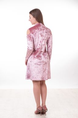 Платье Бархат розовое - Марлен фото 3