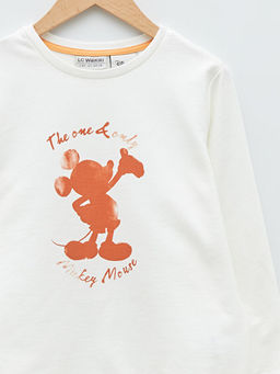 Bisiklet Yaka Mickey Mouse Bask?l? Uzun Kollu K?z ?ocuk Sweatshirt - Waikiki фото 3