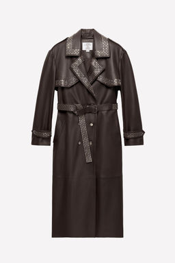 LEATHER STUDDED TRENCH COAT LUDOVIC DE SAINT SERNIN x ZARA