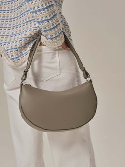 Сумка женская сэддл Azaro 31042 серо-коричневый