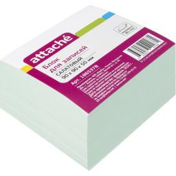 Блок для записей Attache 90x90x50 салатовый 80г  фото 2