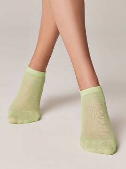 Цена за 2 пары. Носки Короткие CONTE Ультракороткие носки ACTIVE с сеточкой салатовый - Conte elegant фото 2