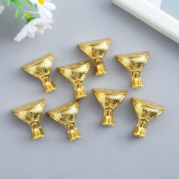 Цена за 8 шт. Уголок (ножка) для шкатулки металл "Царская лапа" золото 2,9х2,6 см