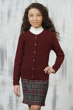 Жакет для девочек 7071. 1096 бордо