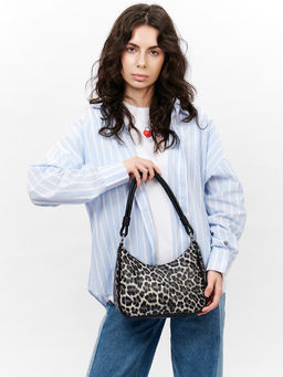 LACCOMA сумка Амира-леопард черный эко кожа хлопок