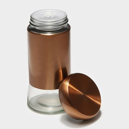 Солонка «Стиль», 150 мл, 5.5×8 см, стекло, цвет бронзовый