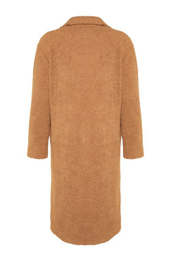 Camel Oversize Genis Kesim Uzun Buklet Kaban TWOAW24KB00037