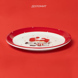 Тарелка новогодняя Доляна «Веселые гномы», 16.5×16.5×2 см