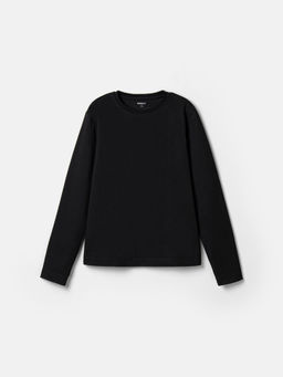 Лонгслив из 100% хлопка "Уголь" женский