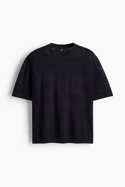 Camiseta boxy en punto calado Relaxed Fit