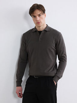 Polo Yaka Erkek Triko Kazak