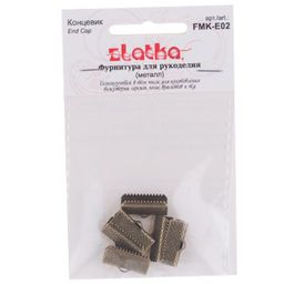 Zlatka Концевик FMK-E02 16 х 7 мм 5 х 6 шт 05 под золото  фото 3