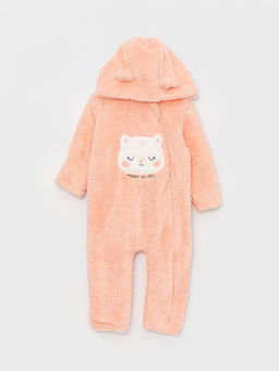 Kap??onlu Uzun Kollu Pel?? K?z Bebek Tulum