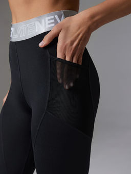 Леггинсы спортивные с карманами и вставками из сетки - NEVERLATE фото 4