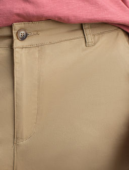 Брюки-чиносы Vilatte из хлопка с эластаном темно-бежевые  фото 2