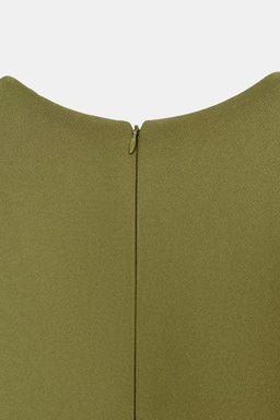 VESTIDO ESCOTE PICO CREPE / Pistacho - Zara фото 8