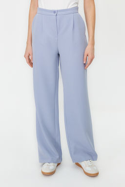 TRENDYOLMILLA Lacivert Wide Leg/Genis Paca Dokuma Kumas Pantolon TWOAW22PL0139 фото 11