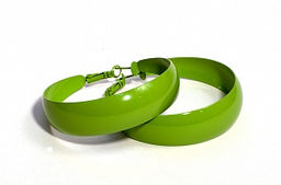 Серьги-кольца PR1033 светло-салат - Mini maxi фото 2